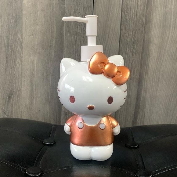 Hello Kitty Other - New Hello Kitty In Golden Copper Dress & Bow Lotion Soap Dispenser Pump